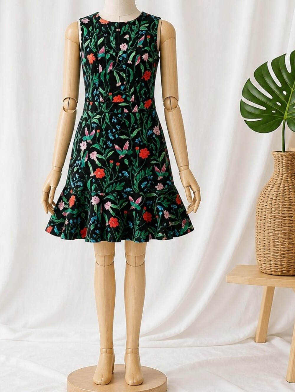Kate Spade New York Floral Hummingbird Dress Size 8